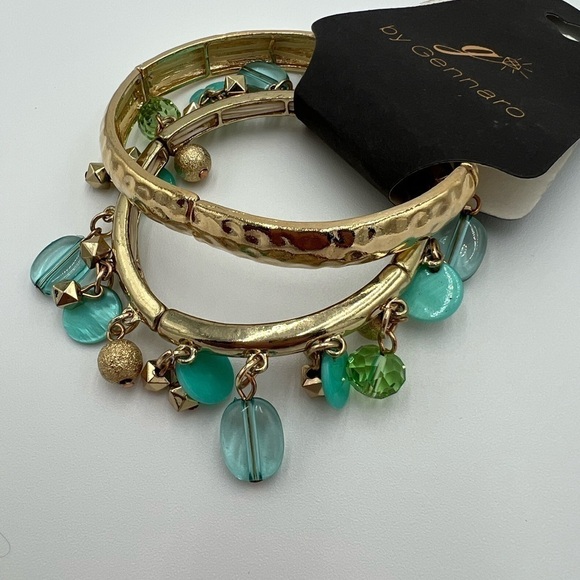Gennaro Stretch Bracelet Gold Stackable Bracelets NWT - Picture 2 of 5